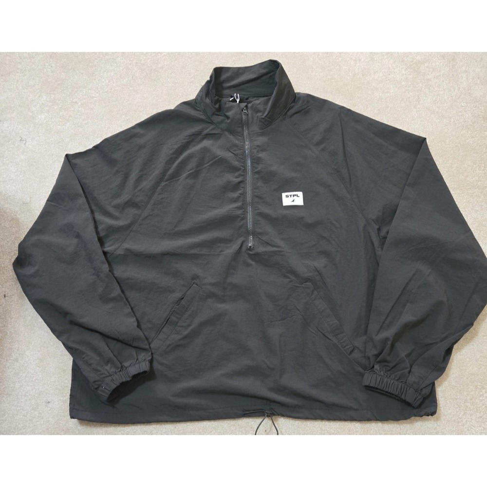 Staple Pigeon Half Zip Windbreaker Jacket STPL Men's L Charcoal NWT